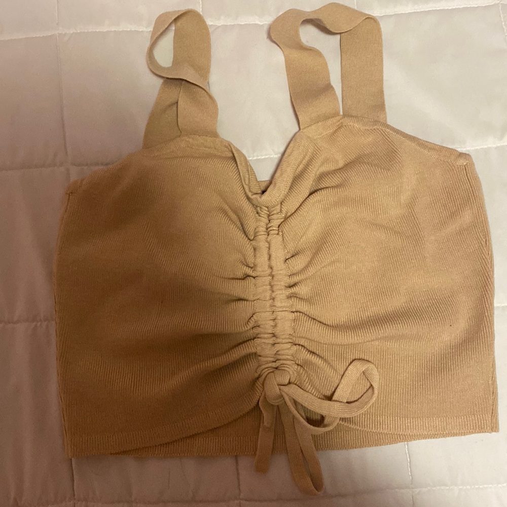 tan crop top